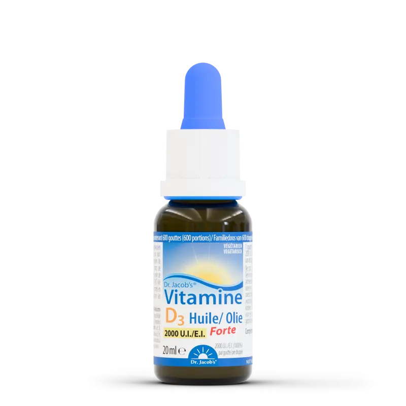 Vitamine D3 Forte 20 ml – 2.000 IE per druppel | Dr. Jacob's
