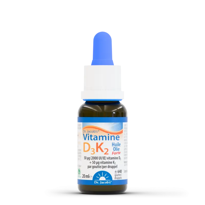 Vitamine D3K2 Forte (2000 UI - 50 µg) — 20ml — Dr. Jacob's