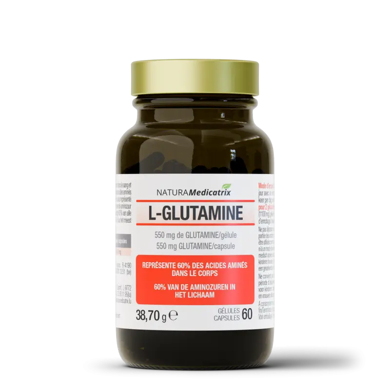 L-Glutamin 60 Kapseln – 550 mg pro Kapsel | NATURAMedicatrix