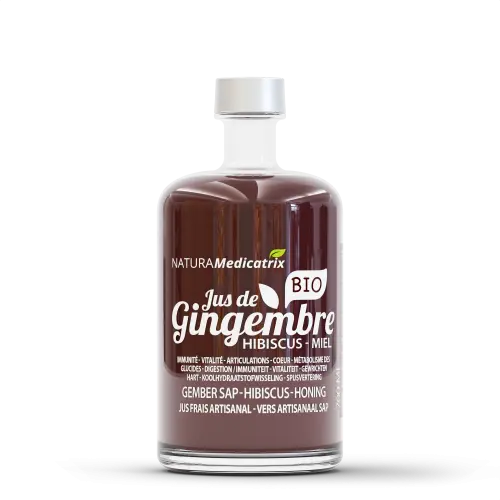 Jus bio de Gingembre + Hibiscus + Miel — 700ml — NATURAMedicatrix