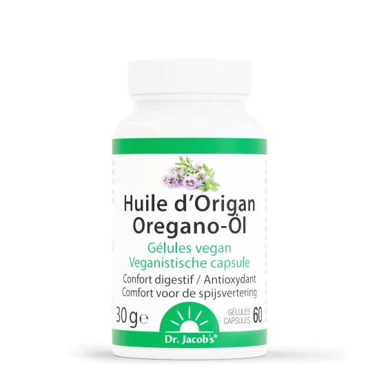 Oreganoöl 60 Kapseln – 70 % Carvacrol | Dr. Jacob's