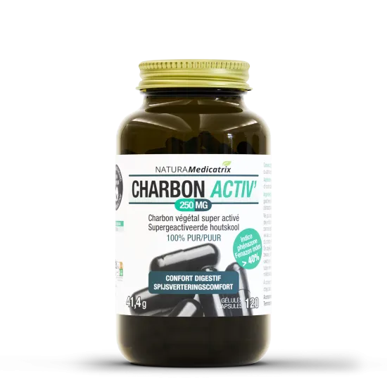 Activering houtskool '120 capsules - Comfort | NATURAMedicatrix