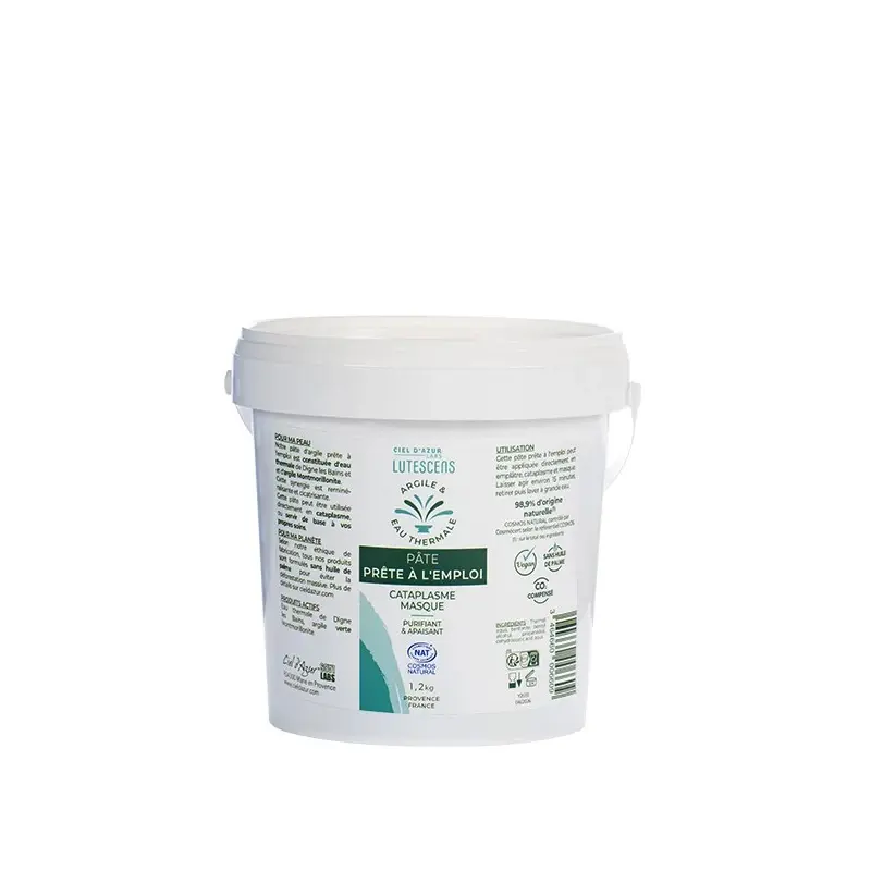 Pâte d'argile et eau thermale (prête à l'emploi) - 250ml - Lutescens