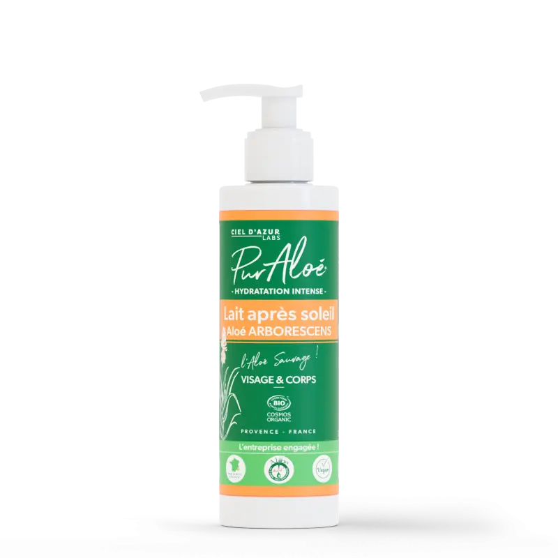 Lait après-soleil bio à l'Aloe arborescens - 200 ml | Pur'Aloé