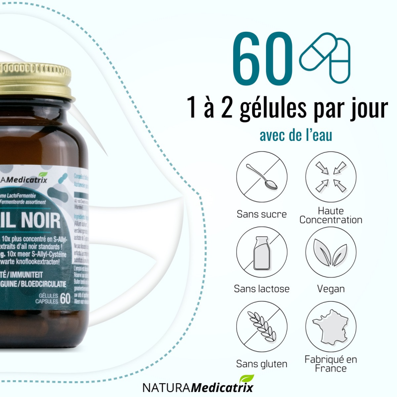 Tête d'ail noir bio - 60g, Curcumaxx