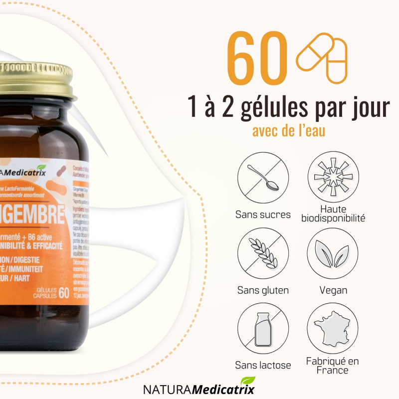 ▷ LF-GINGEMBRE — 60 gélules — NATURAMedicatrix