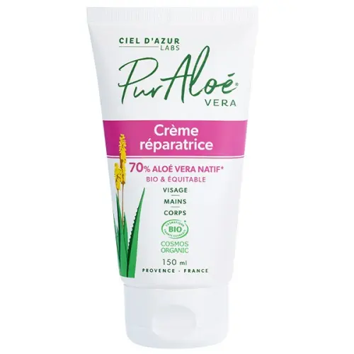 Crème réparatrice - 70% Aloé Vera Bio - 150ml - Pur'Aloé