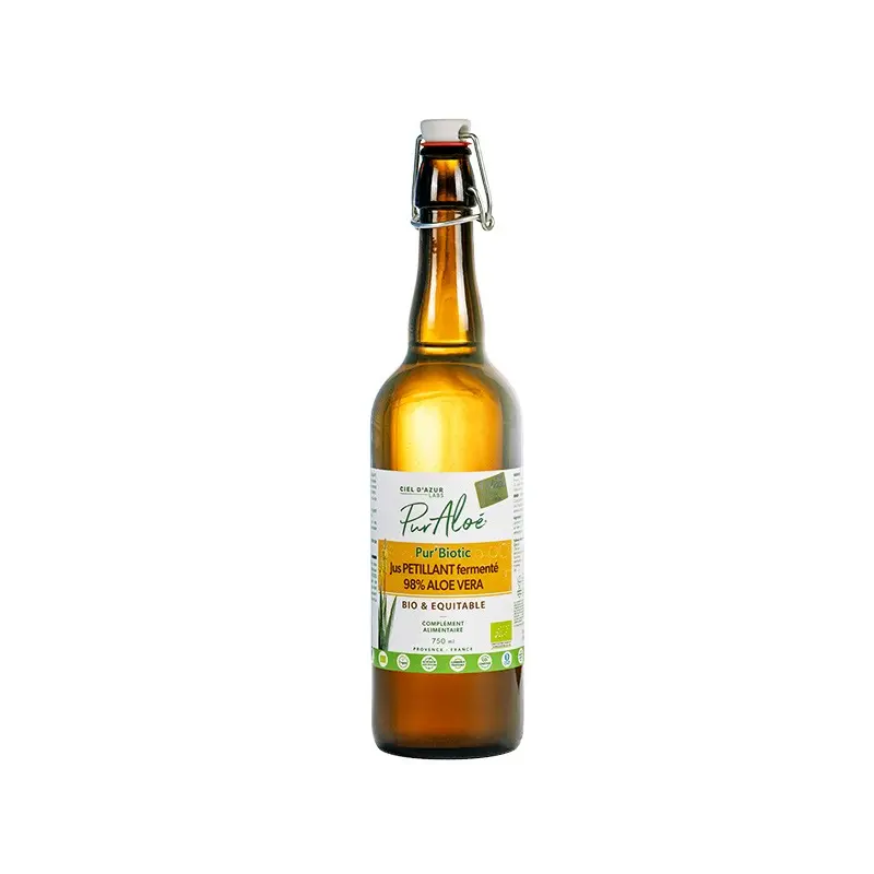 Bio Aloe-Vera-Saft prickelnd - 250 ml - Pur'Aloé