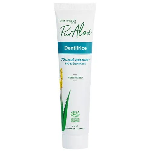 Dentifrice - 70% Aloé Vera Natif Bio & Equitable - 75ml - Pur'Aloé