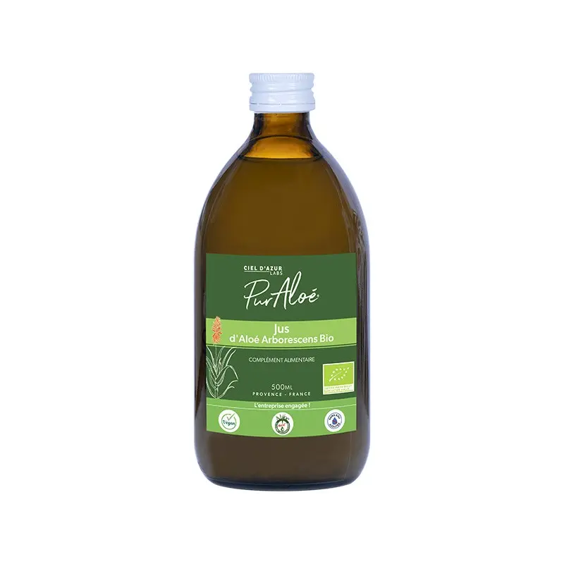 Jus à boire d'Aloé Arborescens Bio & Equitable - 500ml - Pur'Aloé