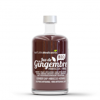 Jus bio de Gingembre + Hibiscus + Miel