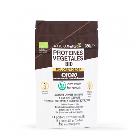 Protéines végétales bio (cacao) - 350g - NATURAMedicatrix