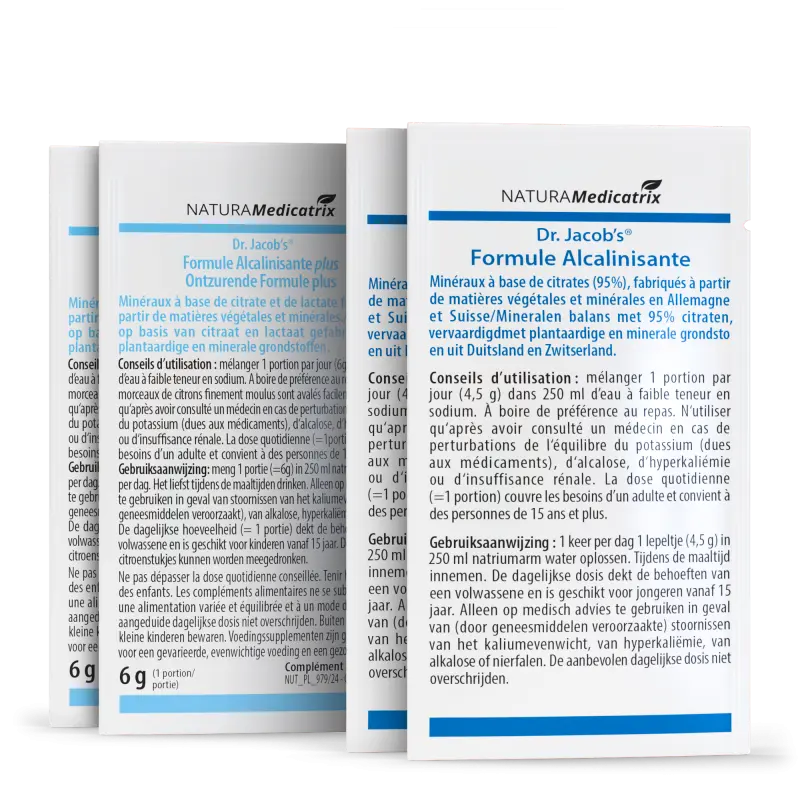 Formules alcalinisantes : pack de 4 échantillons - Dr. Jacob's®