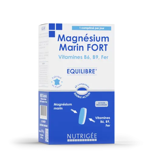 Magnésium Marin FORT — 60 comprimés bicouche — NUTRIGÉE