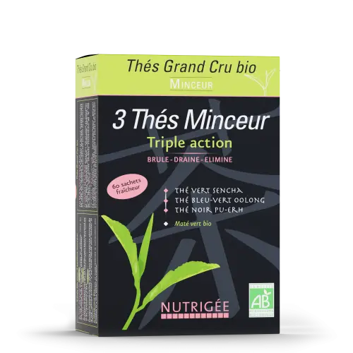 3 Thés Minceur Bio - Triple Action — 60 sachets — NUTRIGÉE