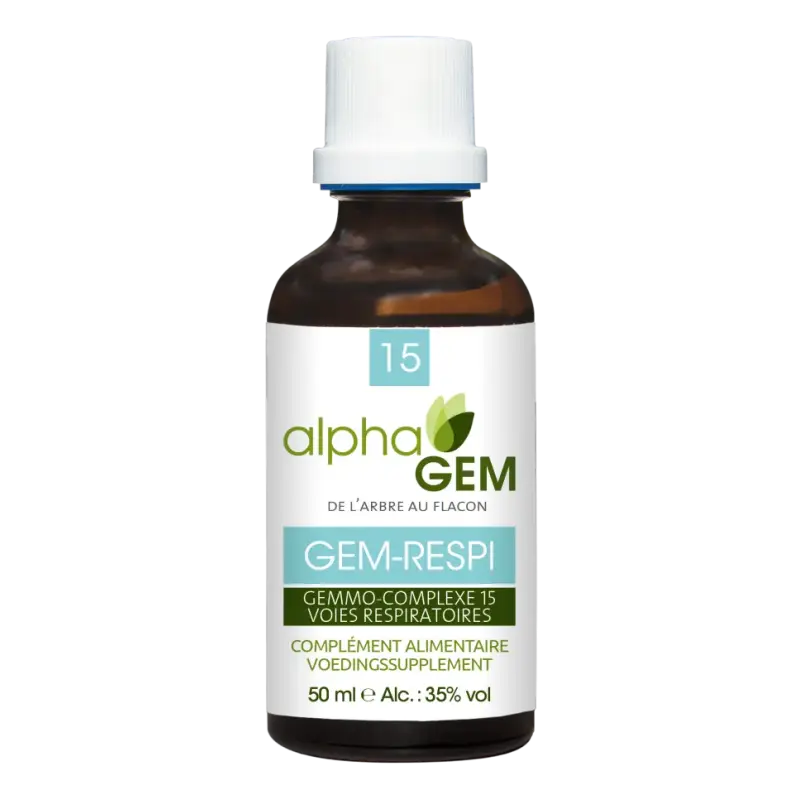 Alphagem 15 GEM-RESPI Bio 50 ml | Complexe de bourgeons – NATURAMedicatrix