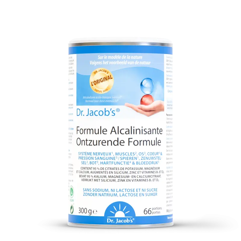 Alkalinizing Formule 300 g – Acid-basic balance | Dr. Jacob's