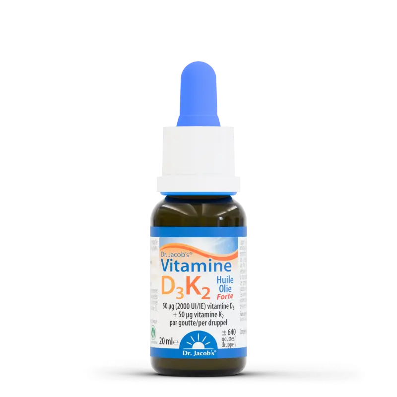 Vitamine D3K2 Forte (2000 UI - 50 µg) — 20ml — Dr. Jacob's