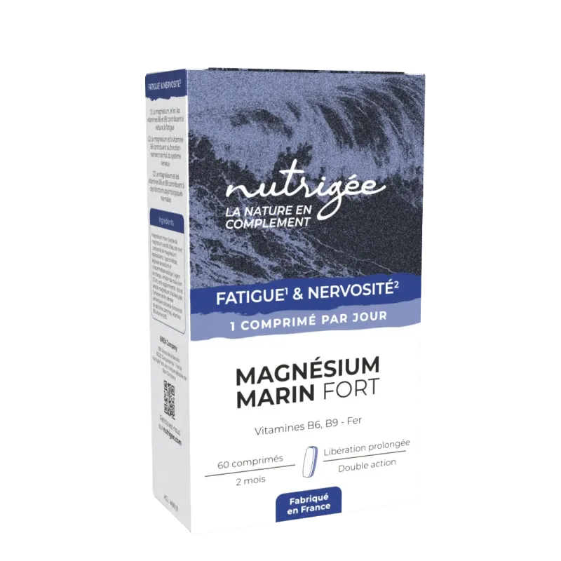 Magnésium Marin FORT — 60 comprimés bicouche — NUTRIGÉE