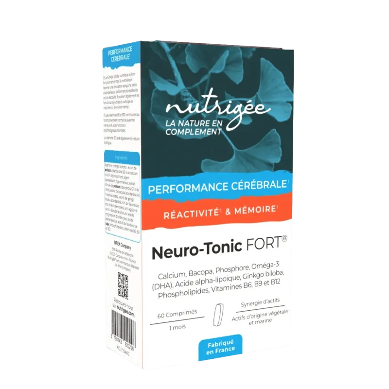 Neuro-Tonic-Fort 60-Tabletten - Speicher & Konzentration | Nutrigée