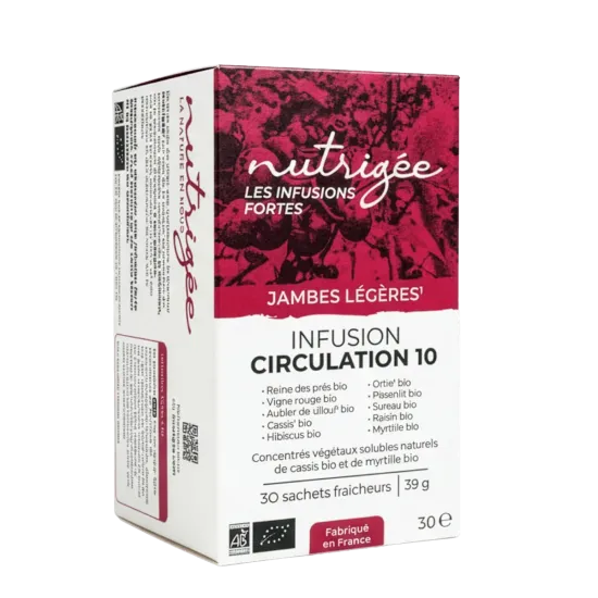 Bio-Kräutertee Zirkulation 10, 30 Beutel – Schwere Beine | Nutrigée