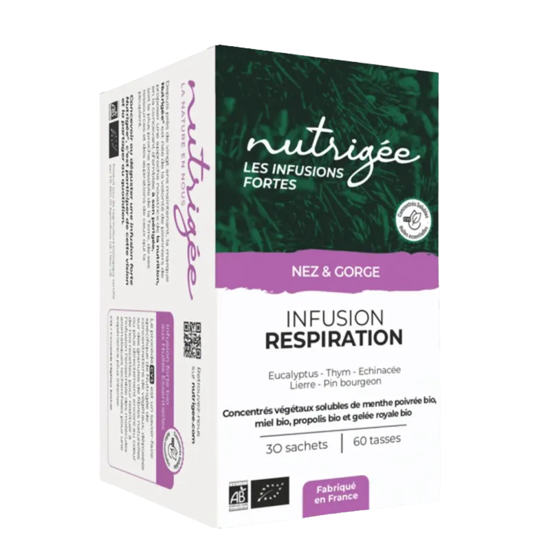 Organic Respiratory Herbal Tea 30 bags – Throat & Breathing | Nutrigée