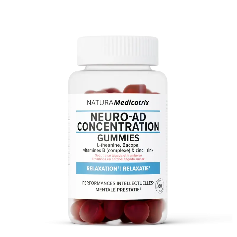 Neuro-AD Gummies (fraise et framboise) — 60 gummies — NATURAMedicatrix