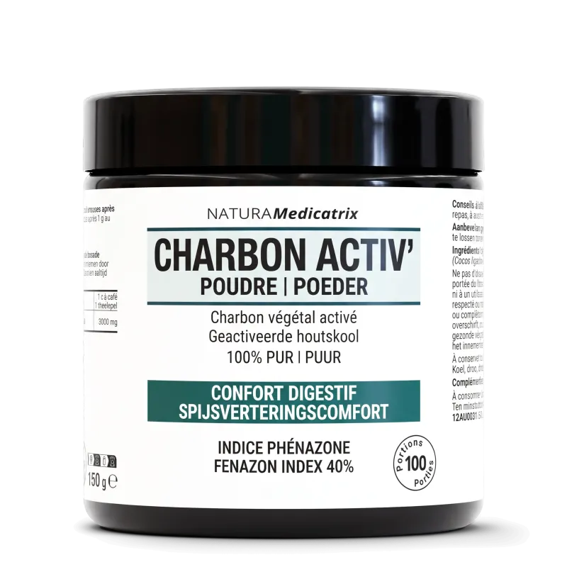 Activation Charcoal 'powder 150 g - Digestive comfort | NATURAMedicatrix