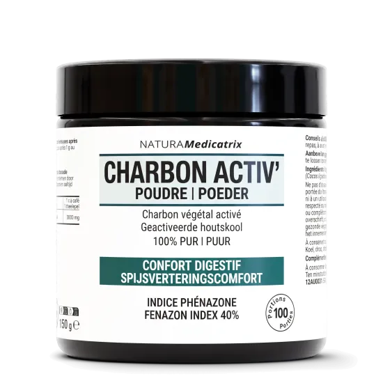 Activering houtskool 'poeder 150 g - Comfort | NATURAMedicatrix