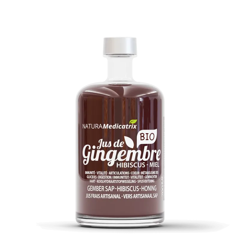 Saft Ingwer Hibiskus & Honig Organisch 700 ml - Vitalität & Verdauung | NATURAMedicatrix