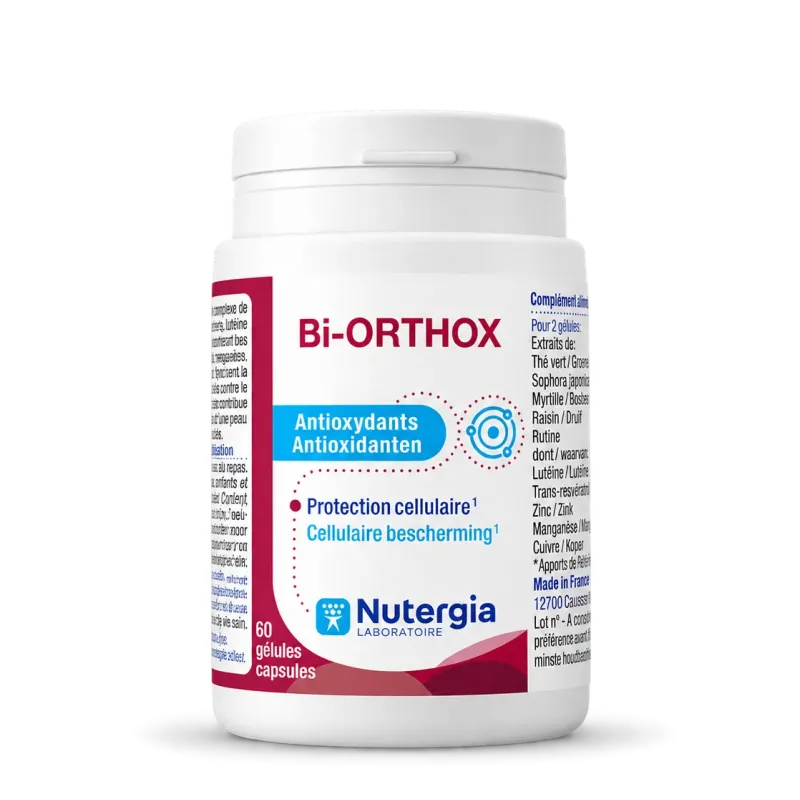 Bi-ORTHOX 60 gélules – Antioxydants & vision | Nutergia