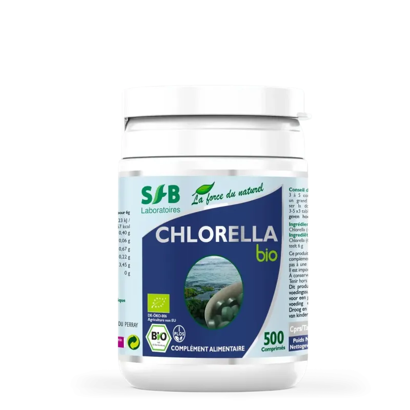 Chlorella Bio 500 tablets of 400 mg | SFB Laboratoires