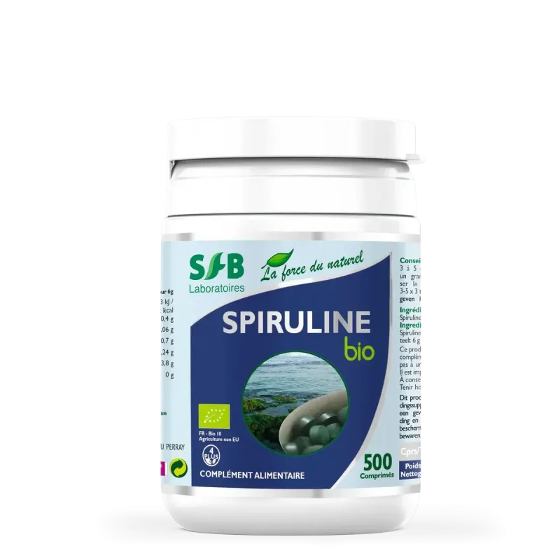 Spirulina Bio 500 tablets of 400 mg | SFB Laboratoires