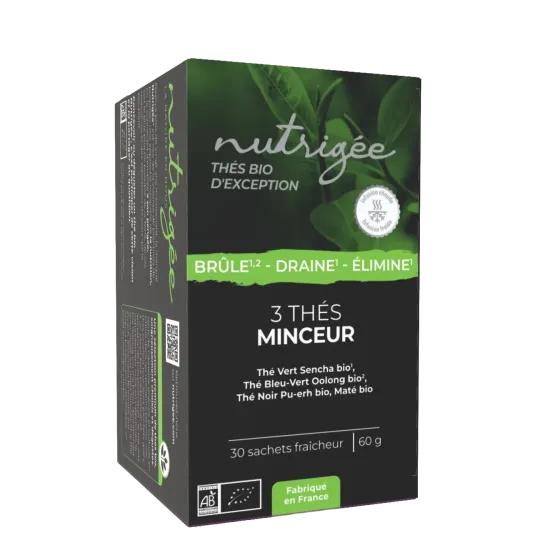 3 Organic Slimming Teas – Triple Action, 30 bags | Nutrigée