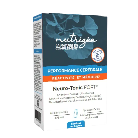 Neuro-Tonic Fort 60 comprimés — Mémoire & Concentration | Nutrigée