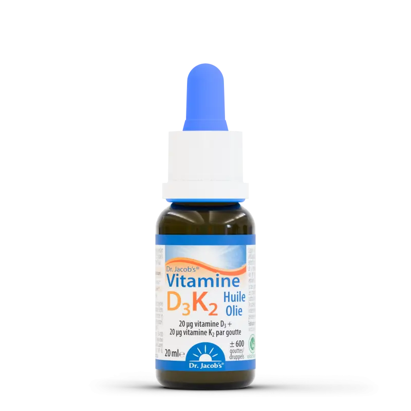 Vitamine D3K2 20 ml – 800 UI D3 + 20 μg K2 | Dr. Jacob's