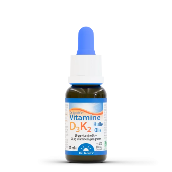 Vitamine D3K2 20 ml – 800 UI D3 + 20 μg K2 | Dr. Jacob's