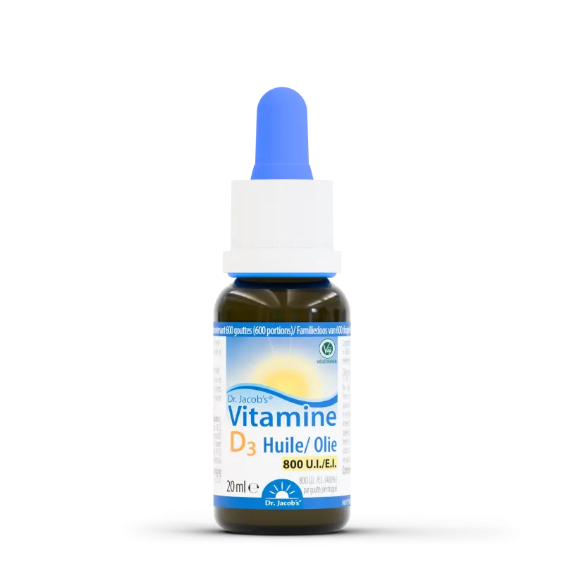 Vitamine D3 20 ml – 800 UI per druppel | Dr. Jacob's