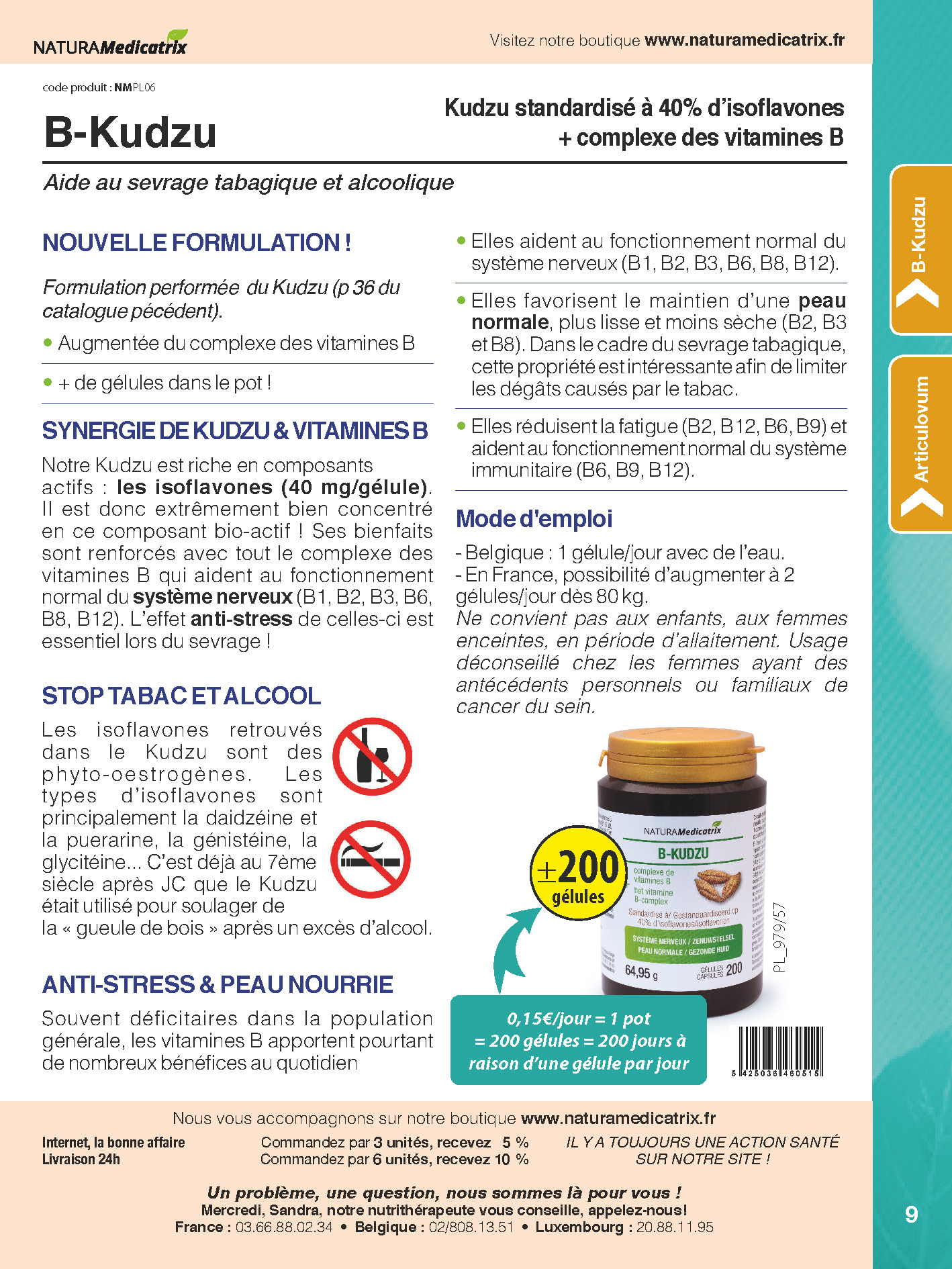 BKudzu (200 Gélules) AntiAddictions Aide au sevrage tabagique