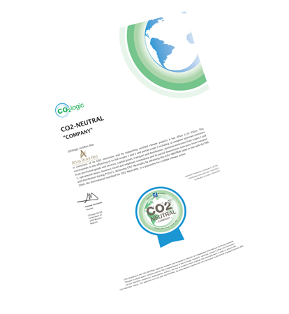 Certificat neutre en carbone (ou ZERO CO2) - 2022