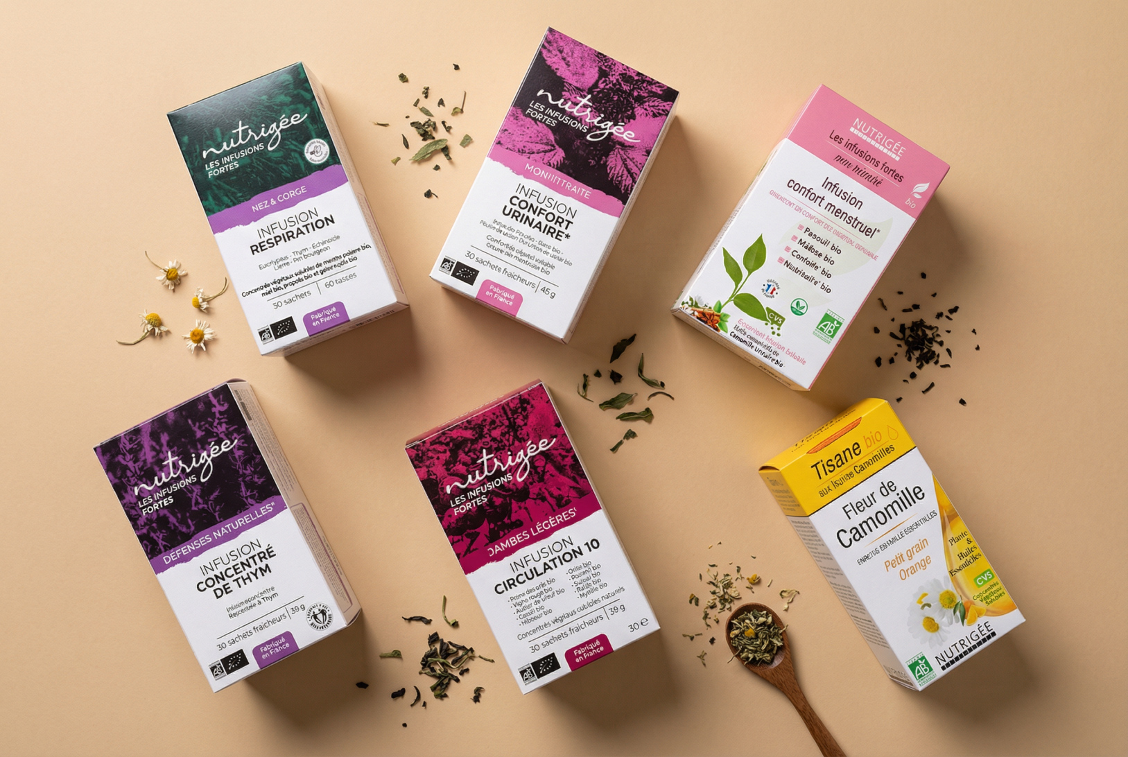 Infusions bio Nutrigée à base de plantes
