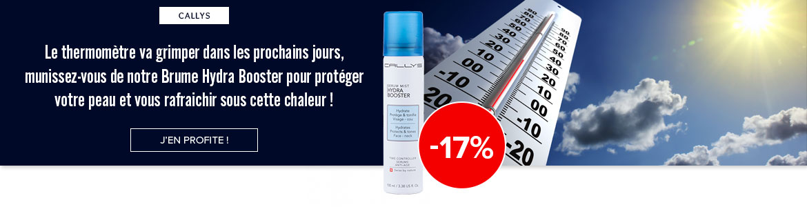 Le thermomètre va grimper dans les prochains jours, munissez-vous de notre Brume Hydra Booster pour protéger votre peau et vous rafraichir sous cette chaleur !